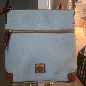 Dooney & Bourke pebble grain Leather-Light Blue Crossbody Bag, Original